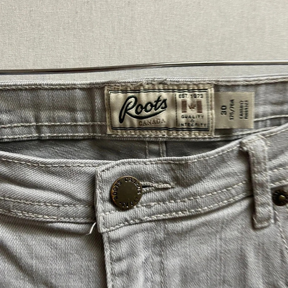 Roots grey denim  capri jeans Sz 30 - Picture 6 of 10